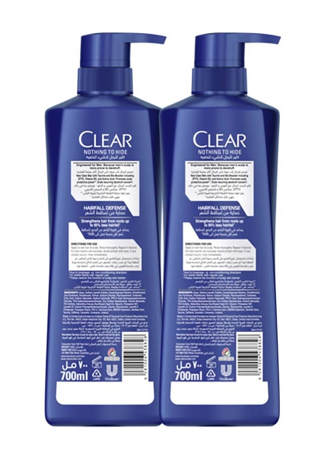 كلير مجموعة عبوات شامبو وبلسم 2 في 1 ضد القشرة للحماية من تساقط الشعر، مكونة من قطعتين 700ملليلتر - Image 2