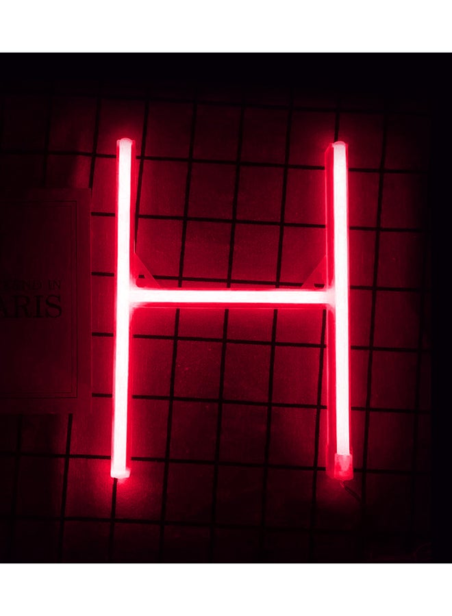 Salla Neon Flex Letter H LED Light Red 30 x 17cm - Image 1
