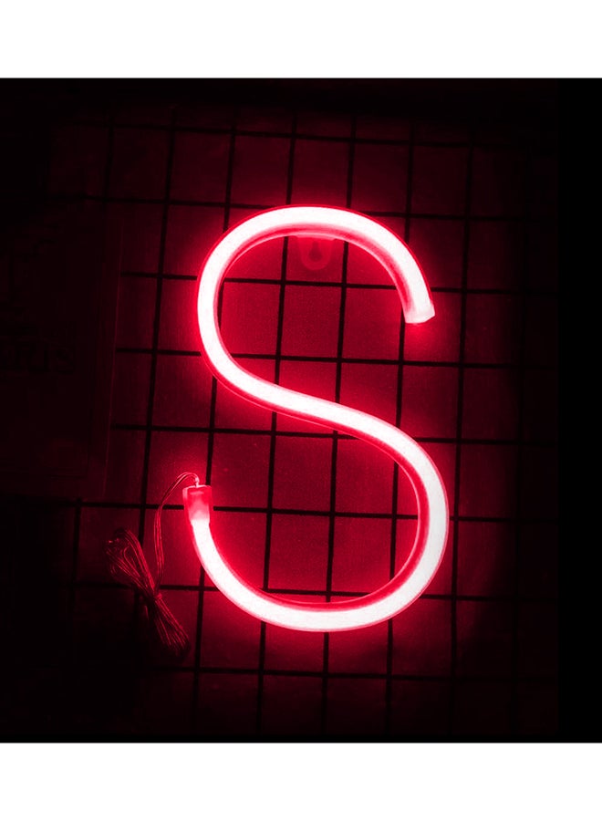 Salla Neon Flex Letter S LED Light Red 30 x 20cm - Image 1