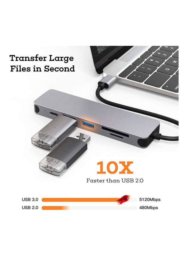 عربست - محول USB-C متعدد المنافذ 6 في 1 - Image 1