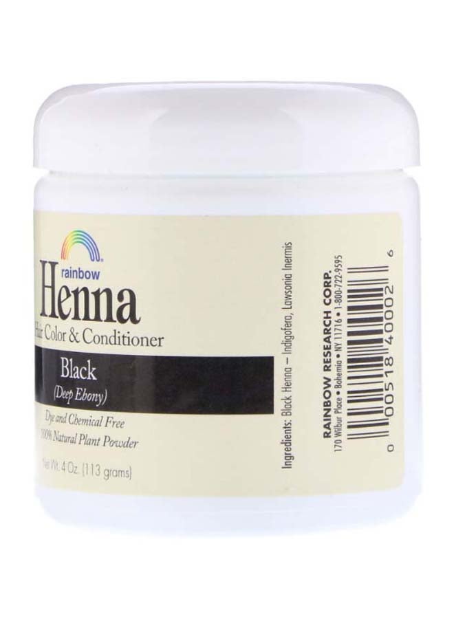 Rainbow Research - Henna Hair Color and Conditioner Persian Black Deep Ebony 4 oz - Image 1