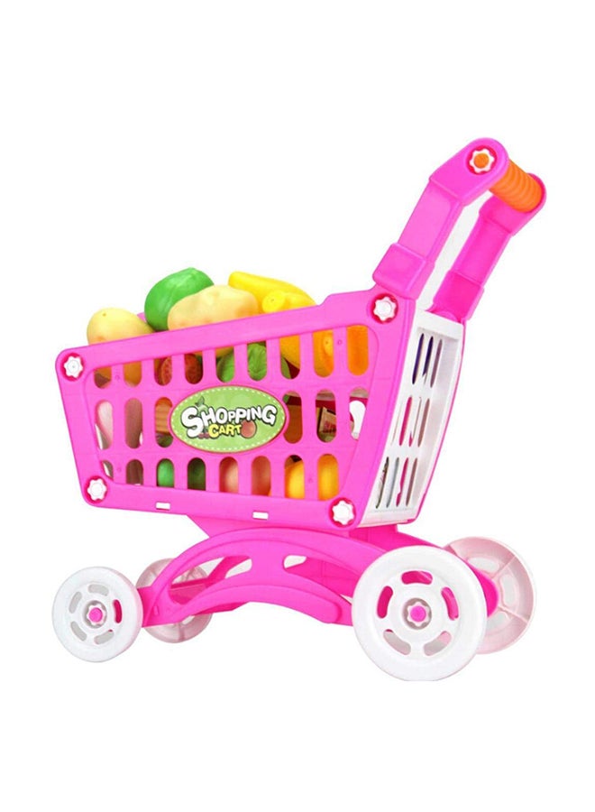 Mini Shopping Cart with Supermarket Accessories 16x33x33cm  - Image 2
