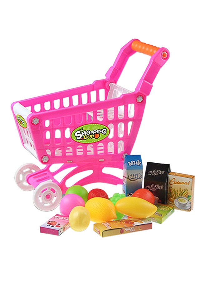 Mini Shopping Cart with Supermarket Accessories 16x33x33cm  - Image 3