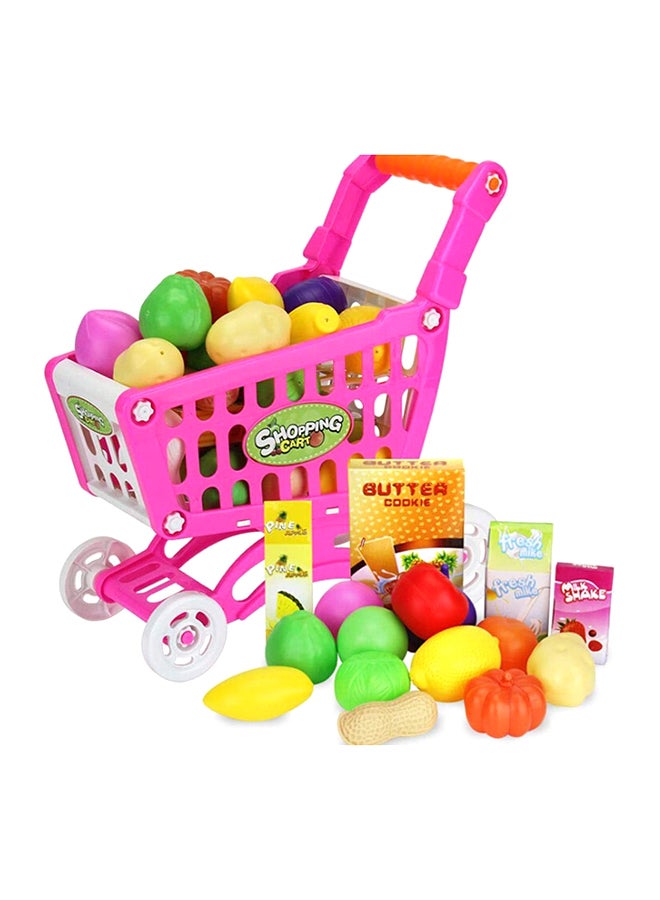 Mini Shopping Cart with Supermarket Accessories 16x33x33cm  - Image 4