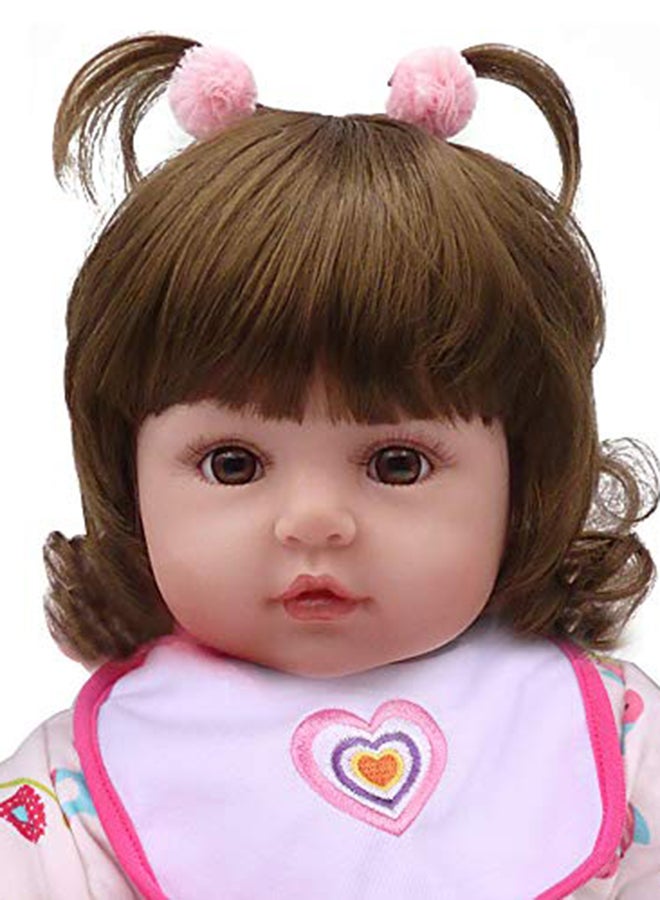ametoys - Realistic Reborn Lifelike Toddler Baby With Cute Giraffe Plush Toy Set For Children 49x14x20cm - Image 1