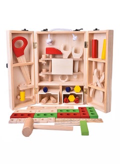 43-Piece Wooden Construction Educational Nontoxic Game Tool Toy Set For Kids - v1635256530/N22001533A_1