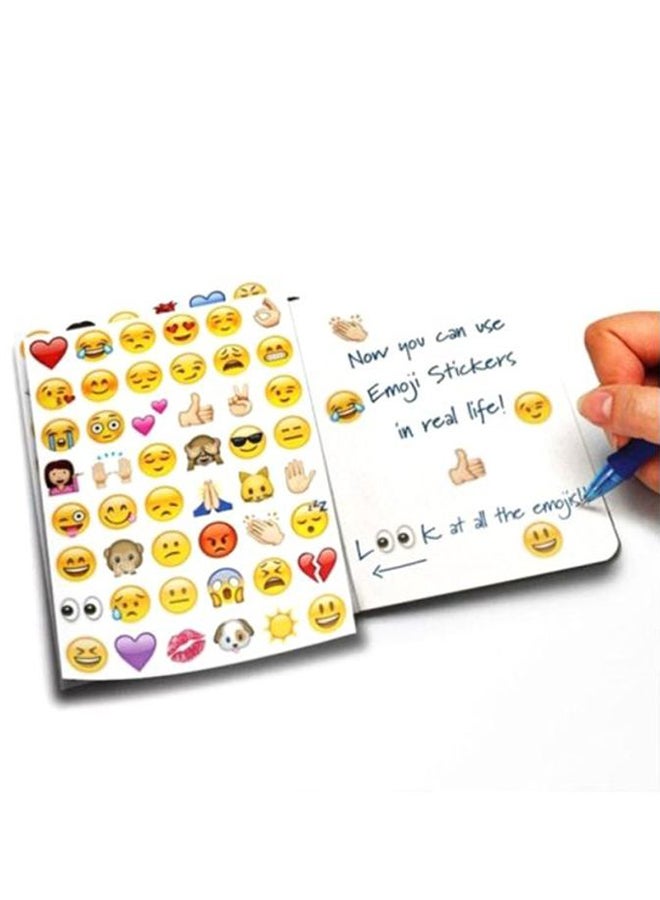 Cool Baby - Mini 4 Sheet 192 Emoji Smiley Face Whatsapp Scrapbooking Stationery Sticker Set 18x13.5cm - Image 1