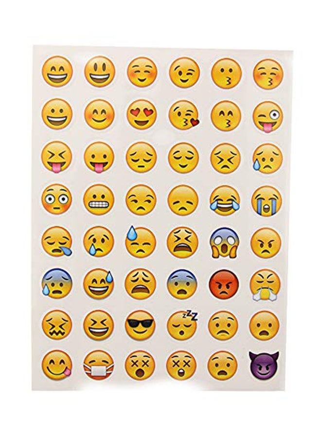 Cool Baby - Mini 4 Sheet 192 Emoji Smiley Face Whatsapp Scrapbooking Stationery Sticker Set 18x13.5cm - Image 1