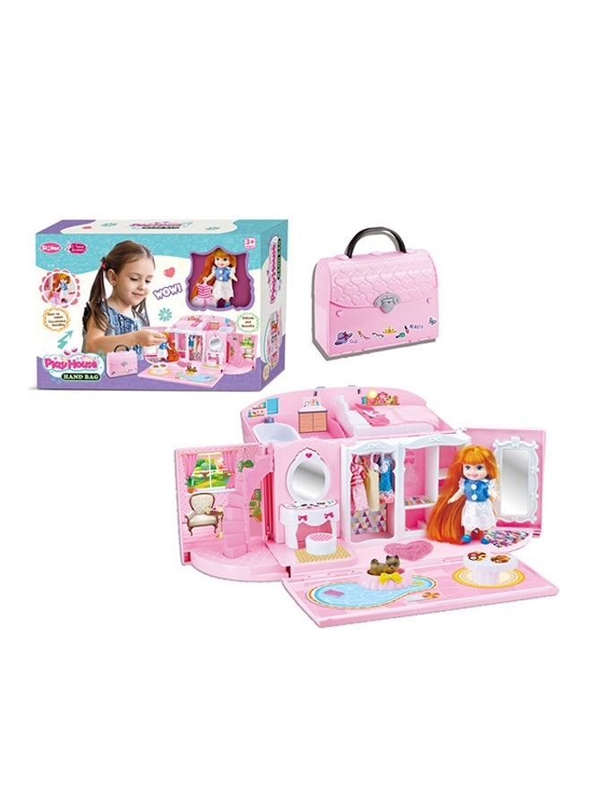 Basmah Durable Loving Fun Playing Non-Toxic High Quality Doll House Play Set For Kids 22x65x22cm  - Image 1