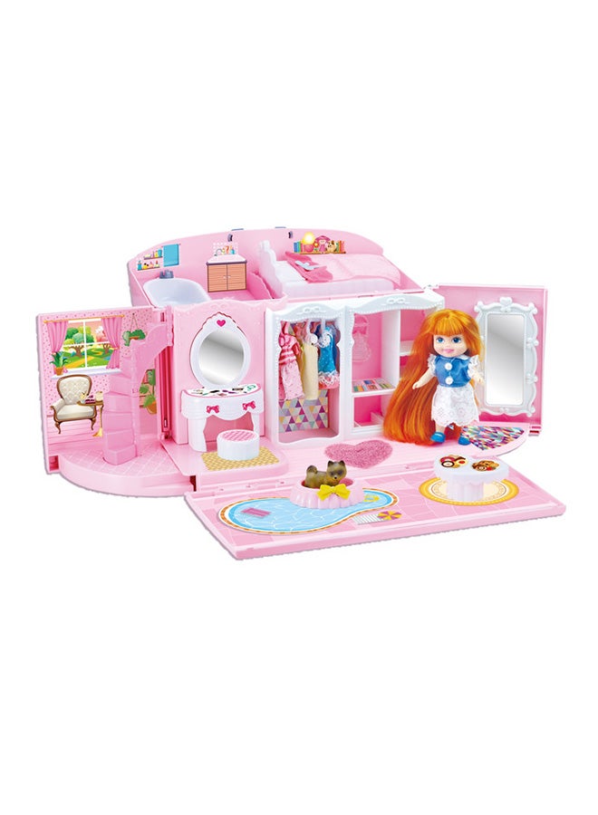 Basmah Durable Loving Fun Playing Non-Toxic High Quality Doll House Play Set For Kids 22x65x22cm  - Image 3