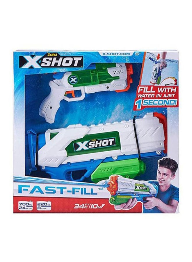 x_shot طقم لعبة حرب مائية متوسطة الحجم سريعة الملء مكون من قطعتين مصنوع من بندقية غير سامة - Image 1