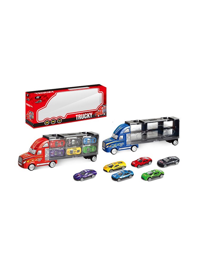 Vroom Trucky With 6-Piece Die Cast Cars - Assorted 9.3x49x17.1cm - v1635257261/N44653351A_1