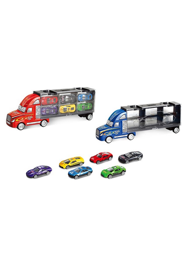 Vroom Trucky With 6-Piece Die Cast Cars - Assorted 9.3x49x17.1cm - v1635257261/N44653351A_2