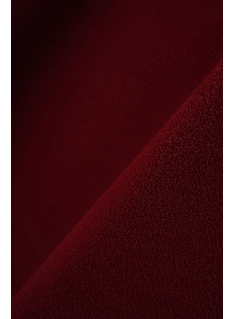 Aila - Casual V Neck Sleeveless Long Evening Maxi Solid Knit Dress 4 Dark Red - Image 1