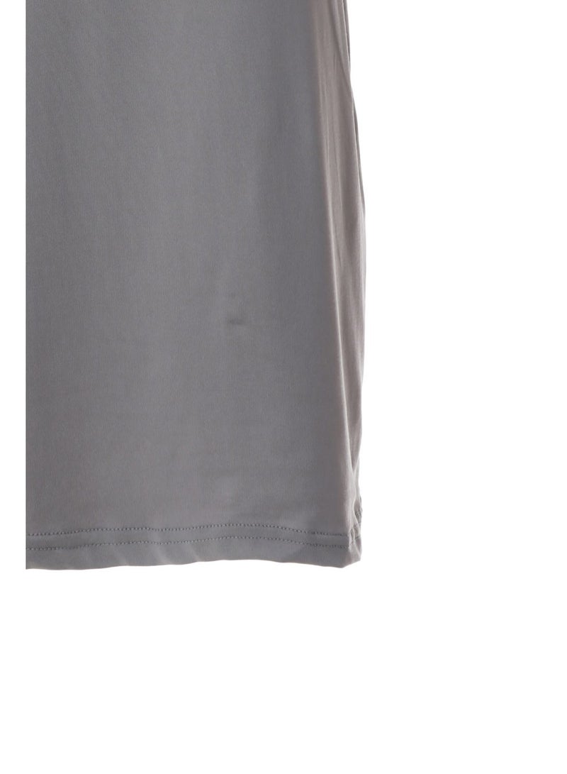 Aila - Casual Short Sleeve Mini Tee Knit Dress With Round Neck 62 Lite Grey - Image 1