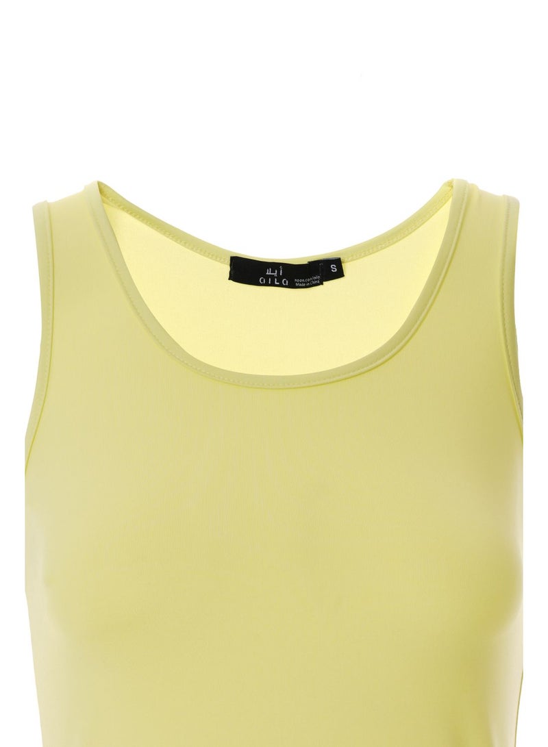Aila Casual Sleeveless Tank Midi Knit Dress 35 Lime  - Image 5