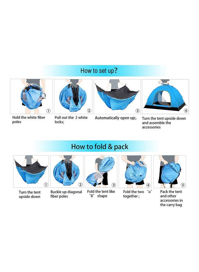4-People Camping Tent 200x200x130cm