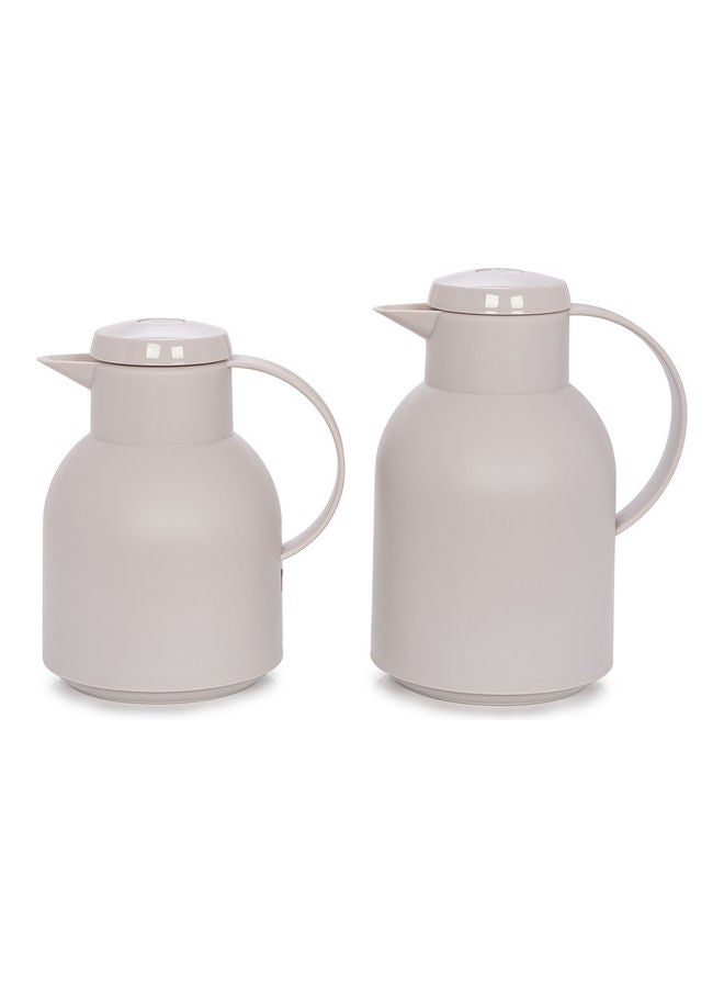 2-Piece Plastic Vacuum Flask White 1.5Liters