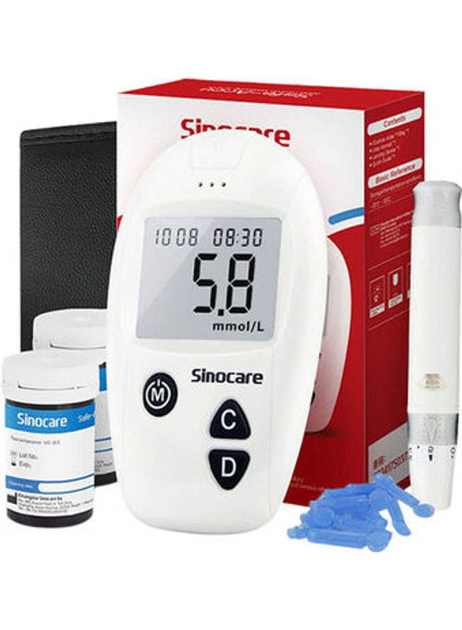 SINOCARE Blood Pressure Monitor With 50 Test Strips And Lancets - Image 2