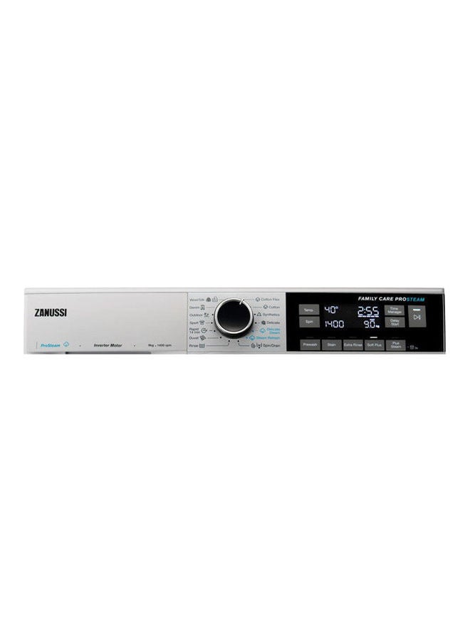 ZANUSSI Front Load Washing Machine Permanent Magnet Inverter Motor  9 Kilogram ZW7F3946LS Silver  - Image 2