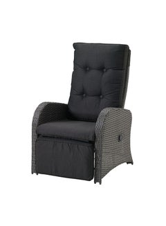 Stord Patio Recliner Chair With Cushion Grey/Black