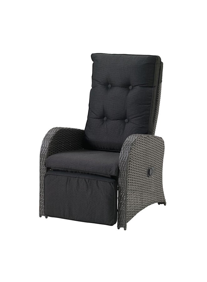 JYSK - Stord Patio Recliner Chair With Cushion Grey/Black - Image 1