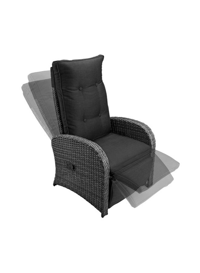 JYSK - Stord Patio Recliner Chair With Cushion Grey/Black - Image 1