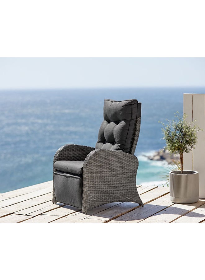 JYSK - Stord Patio Recliner Chair With Cushion Grey/Black - Image 1