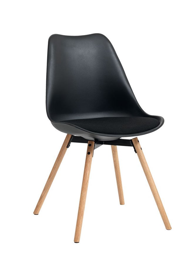 JYSK Dining Chair Black/Oak 49x84x55cm - Image 1