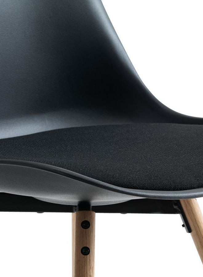JYSK Dining Chair Black/Oak 49x84x55cm - Image 2