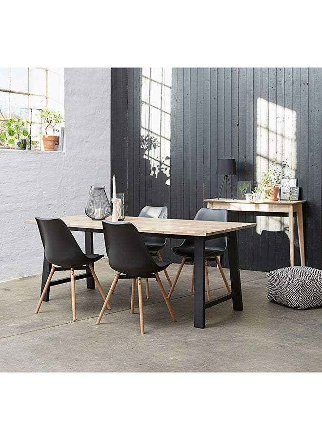 JYSK Dining Chair Black/Oak 49x84x55cm - Image 5