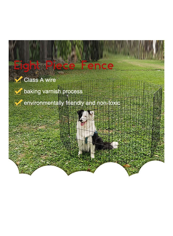 Kidle 8-piece Fence For Pet House black 92x61cm  - Image 2