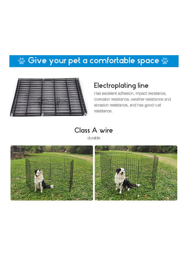 Kidle 8-piece Fence For Pet House black 92x61cm  - Image 3