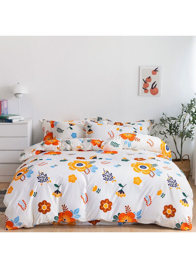 RISHAHOME 6-Piece Double Size Duvet Cover Set Microfiber Multicolour  - Image 1