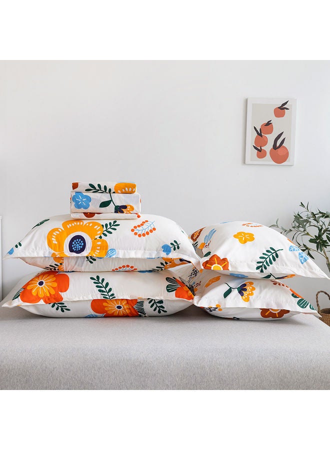 RISHAHOME 6-Piece Double Size Duvet Cover Set Microfiber Multicolour  - Image 3