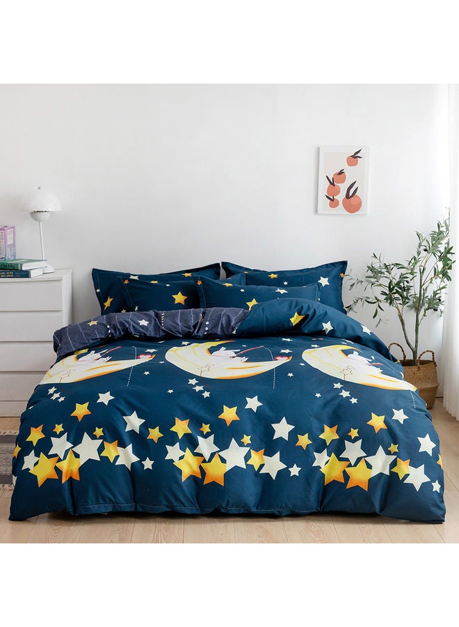 RISHAHOME 6-Piece Double Size Duvet Cover Set Microfiber Multicolour  - Image 1