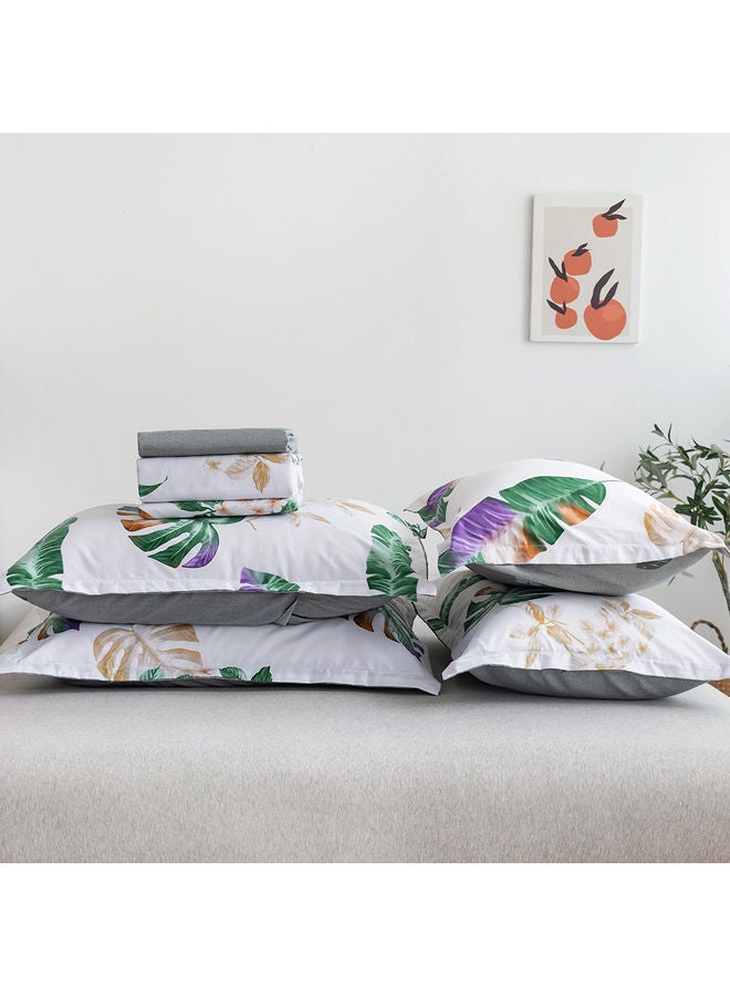 RISHAHOME 6-Piece Double Size Duvet Cover Set Microfiber Multicolour  - Image 3