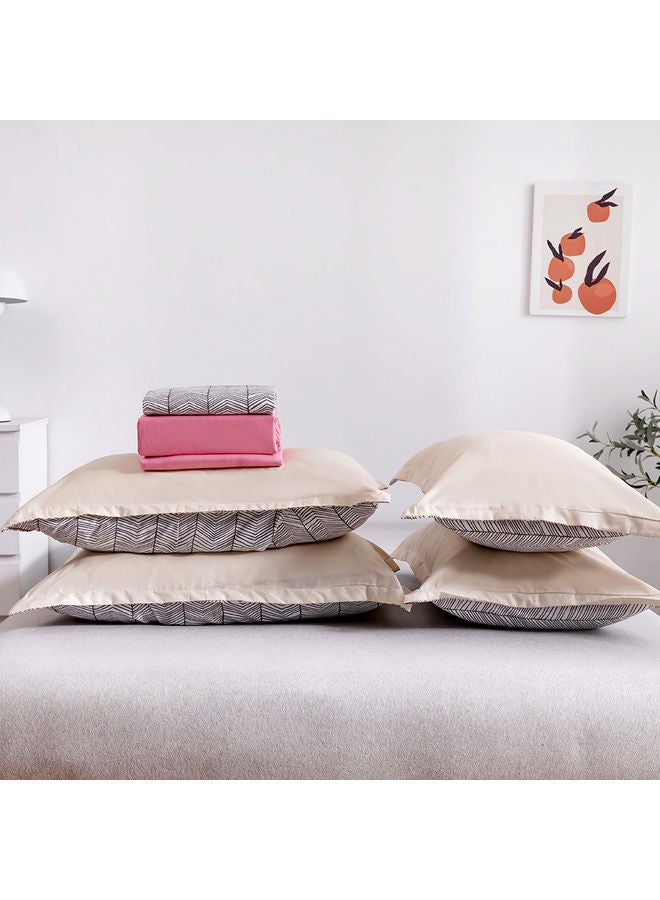 RISHAHOME 6-Piece Double Size Duvet Cover Set Microfiber Multicolour  - Image 3