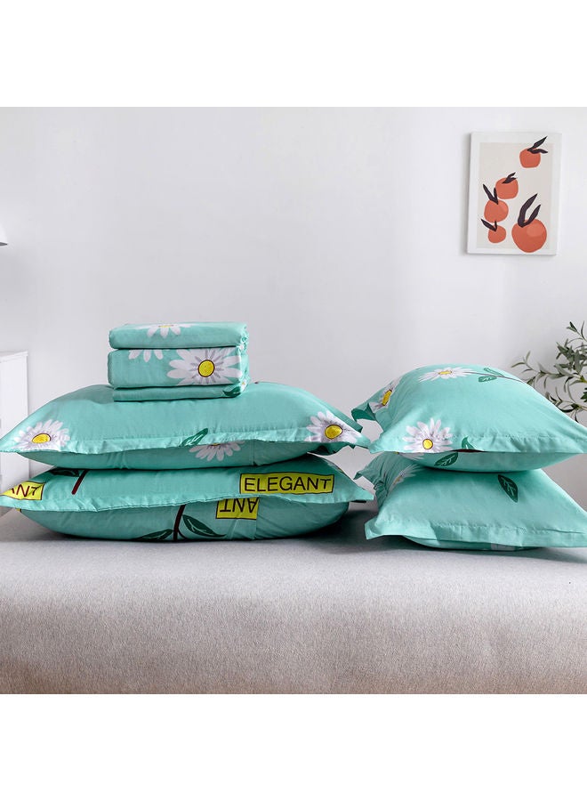 RISHAHOME 6-Piece Double Size Duvet Cover Set Microfiber Multicolour  - Image 3
