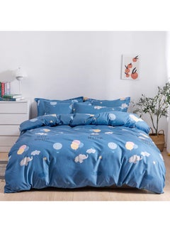 RISHAHOME 6-Piece Double Size Duvet Cover Set Microfiber Multicolour  - Image 1