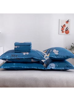 RISHAHOME 6-Piece Double Size Duvet Cover Set Microfiber Multicolour  - Image 3
