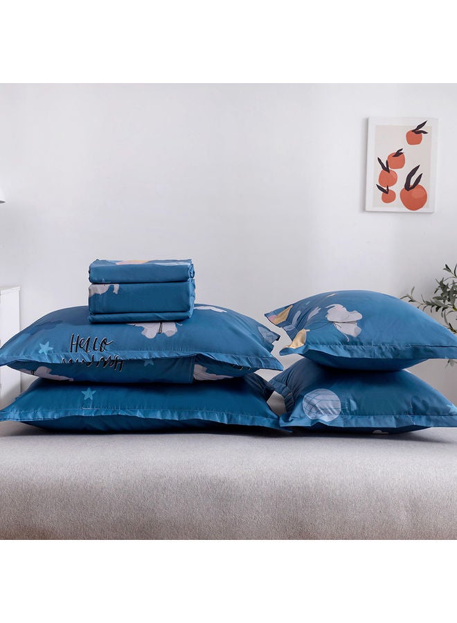 RISHAHOME 6-Piece Double Size Duvet Cover Set Microfiber Multicolour  - Image 3