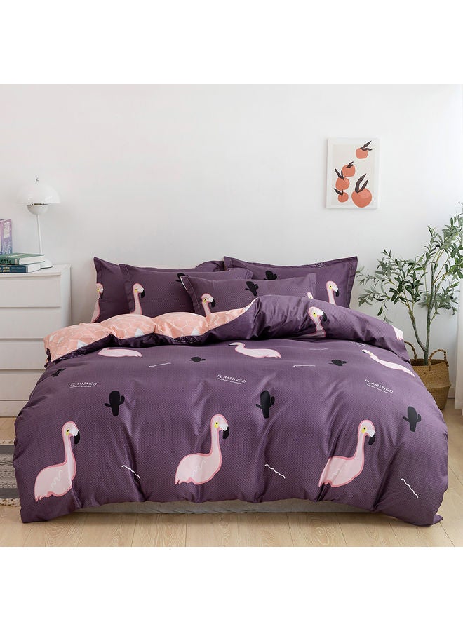 RISHAHOME 6-Piece Double Size Duvet Cover Set Microfiber Multicolour  - Image 1