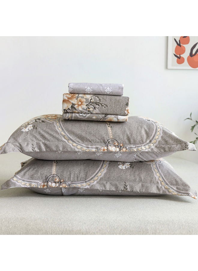 RISHAHOME 4-Piece Single Size Duvet Cover Set Microfiber Multicolour  - Image 3