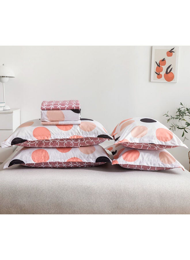 RISHAHOME 6-Piece Double Size Duvet Cover Set Microfiber Multicolour  - Image 3