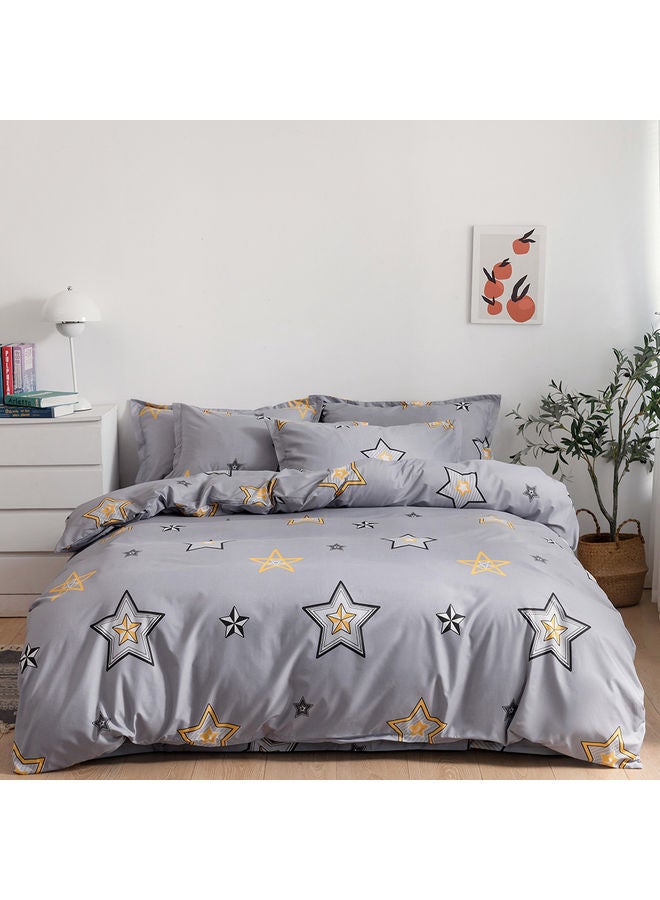 RISHAHOME 6-Piece Double Size Duvet Cover Set Microfiber Multicolour  - Image 1