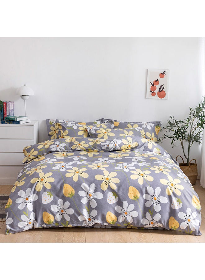 RISHAHOME 6-Piece Double Size Duvet Cover Set Microfiber Multicolour  - Image 1