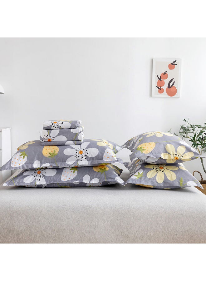 RISHAHOME 6-Piece Double Size Duvet Cover Set Microfiber Multicolour  - Image 3