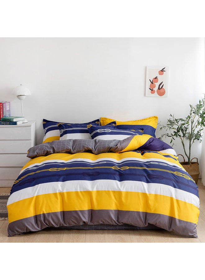 RISHAHOME 6-Piece Double Size Duvet Cover Set Microfiber Multicolour  - Image 1