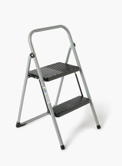 Foldable Step Ladder Non Skid Top Steel Frame Durable And Sturdy Space Saver For Home Office And Restaurants Black/Grey 43 x 47 x 72cm - v1635316821/N44172988A_1